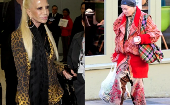 Donatella Versace (foto dreapta) şi Vivienne Westwood (foto stânga) FOTOGRAFII Guliver Getty Images, Hepta, Daily Mail