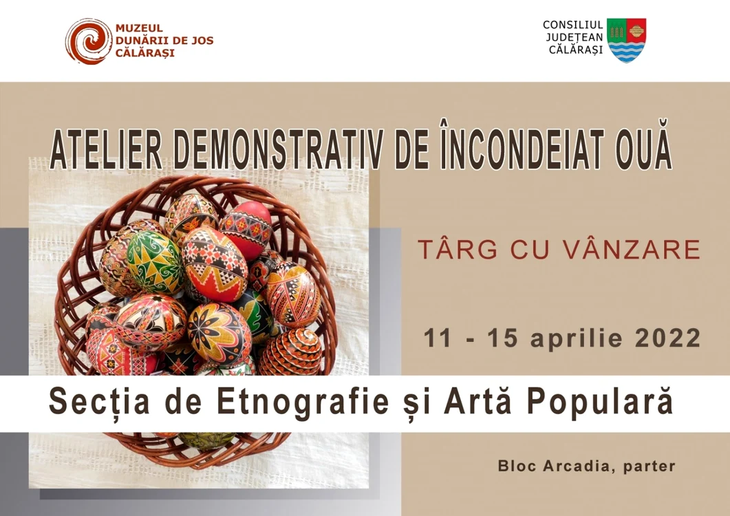 Atelier de încondeiat ouă la muzeu FOTO MDJ