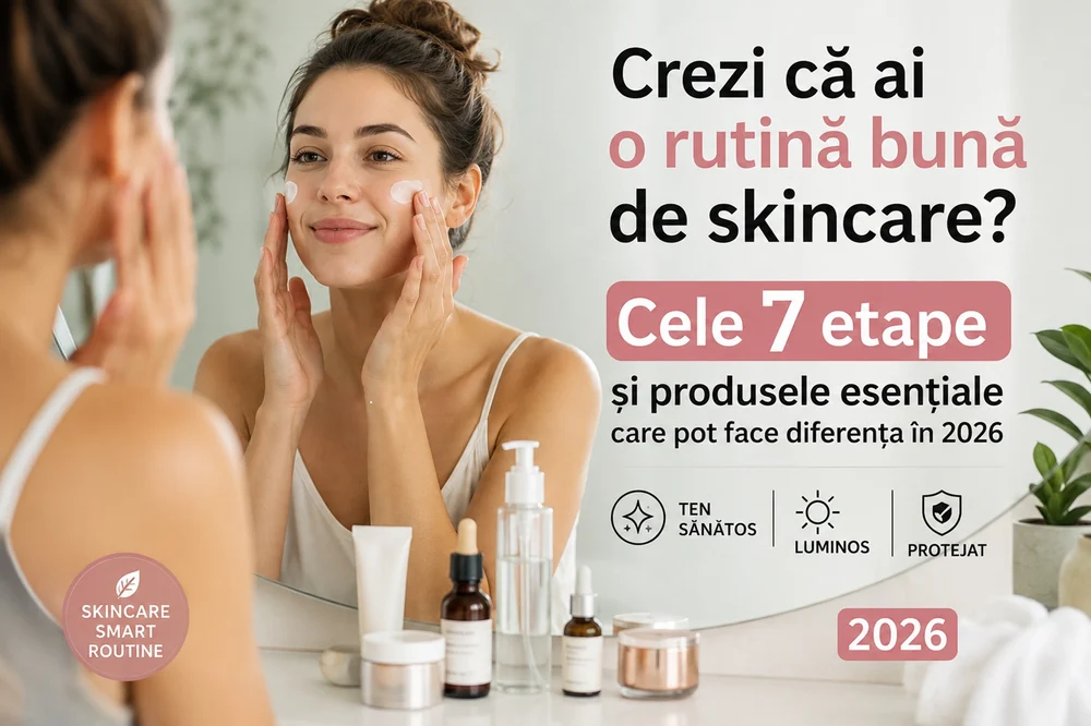 Crezi că ai o rutină bună de skincare? Cele 7 etape și produsele esențiale care pot face diferența în 2026 pentru un ten sănătos, luminos și protejat