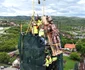Cavalerul care îl reprezintă pe Iancu de Hunedoara, reamplasat pe Turnul Buzdugan al Castelului Corvinilor (© Primăria Hunedoara)