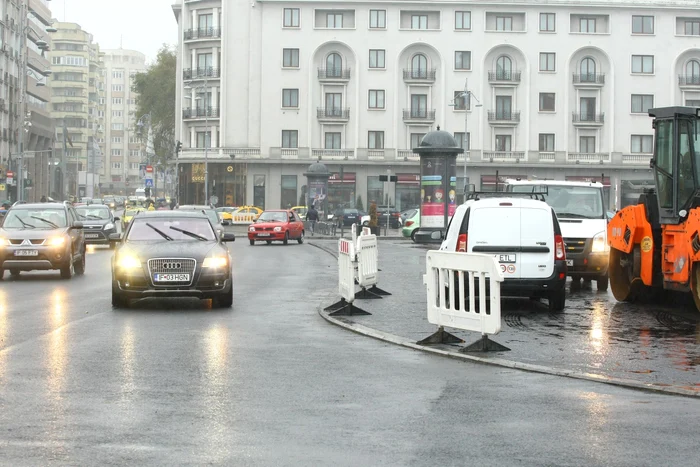 Calea Victoriei se află în ample lucrările de modernizare FOTO Marian Iliescu