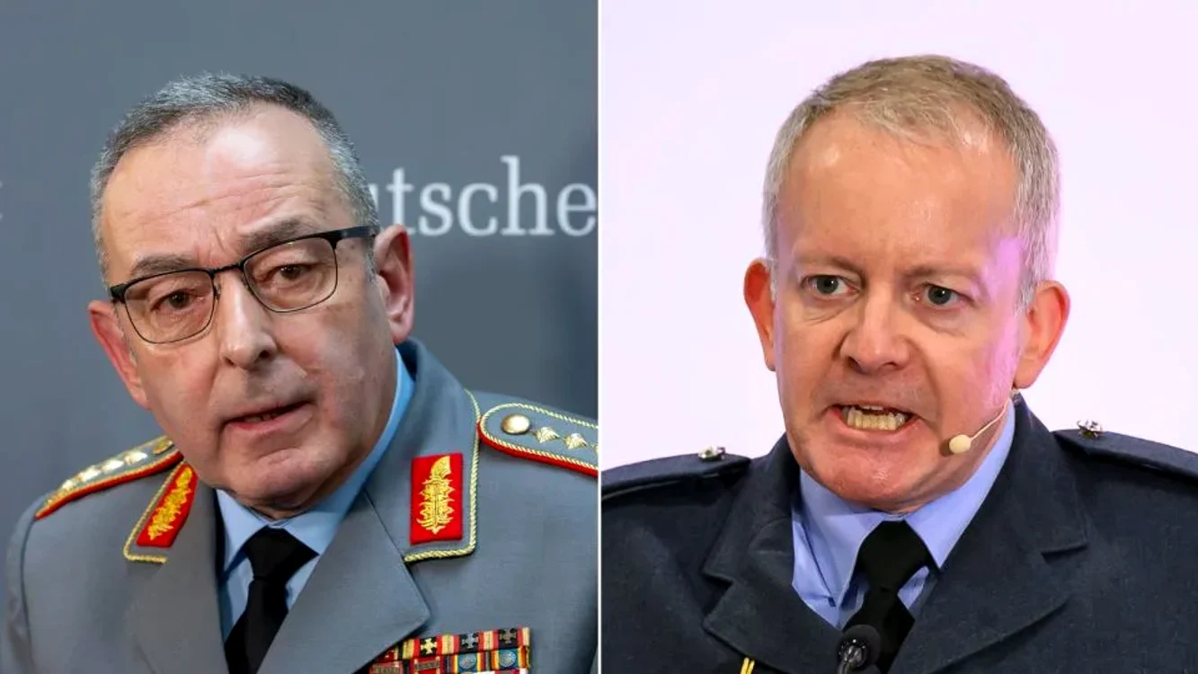 Generalul Carsten Breuer și Richard Knighton, șeful armatei britanice/FOTO:Getty Images