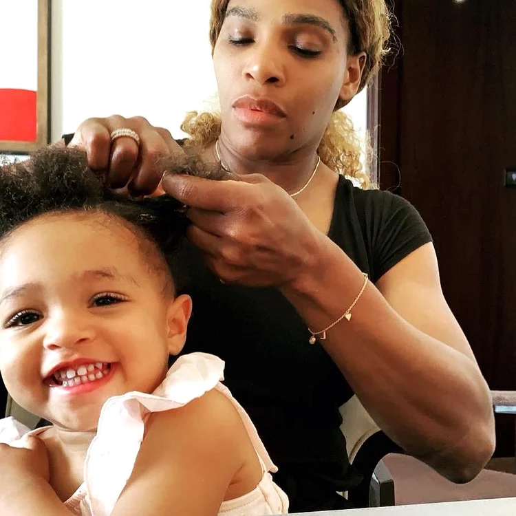 Serena Williams și fiic aei, Olympia, care a împlinit doi ani la 1 septembrie