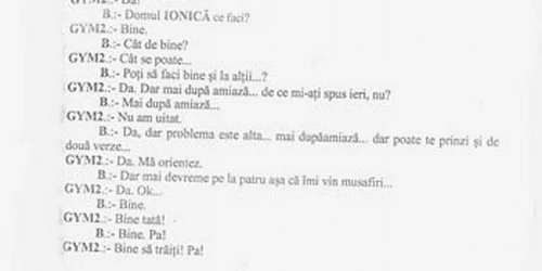 Stenograma discuţiei cifrate dintre interlop şi procuror FOTO Dosarul cauzei