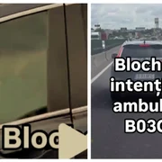 Șofer care blochează ambulanța FOTO captură video 