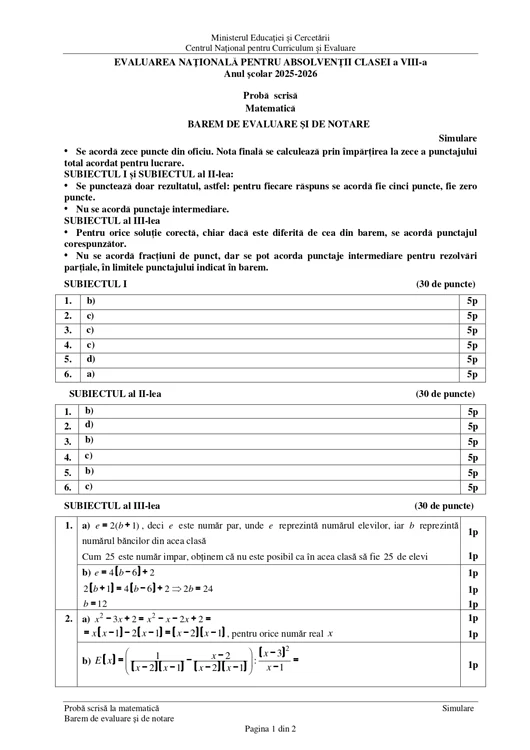 Barem matetamatică 1 Sursa Ministerul Educației jpg