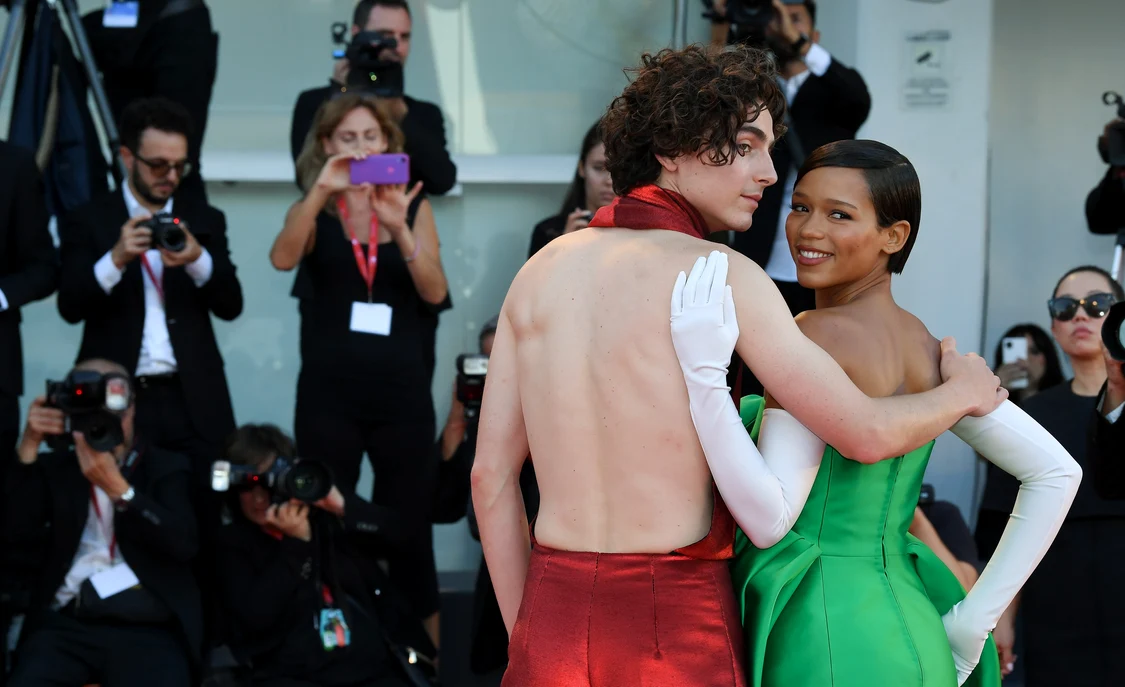 Actorii Timothée Chalamet și Taylor Russell, la premiera de la Veneția FOTOGRAFII Profimedia