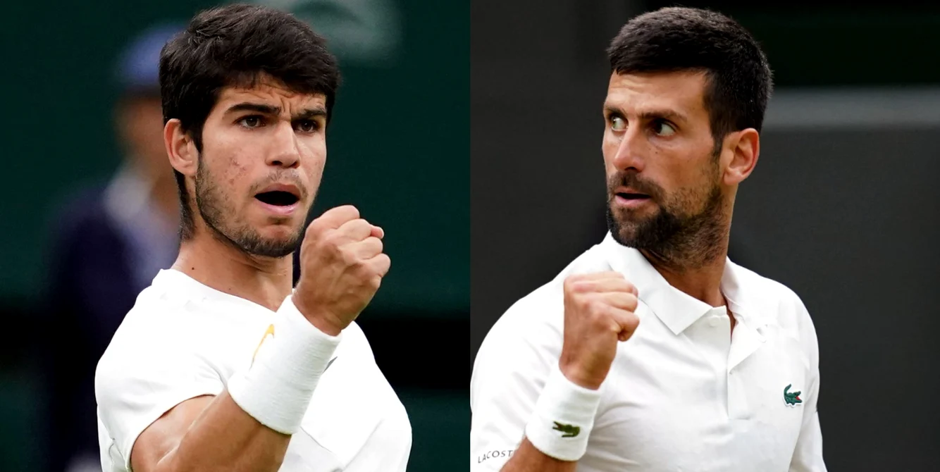 Carlos Alcaraz și Novak Djokovici, cei mai buni jucători ai lumii. Foto Getty images