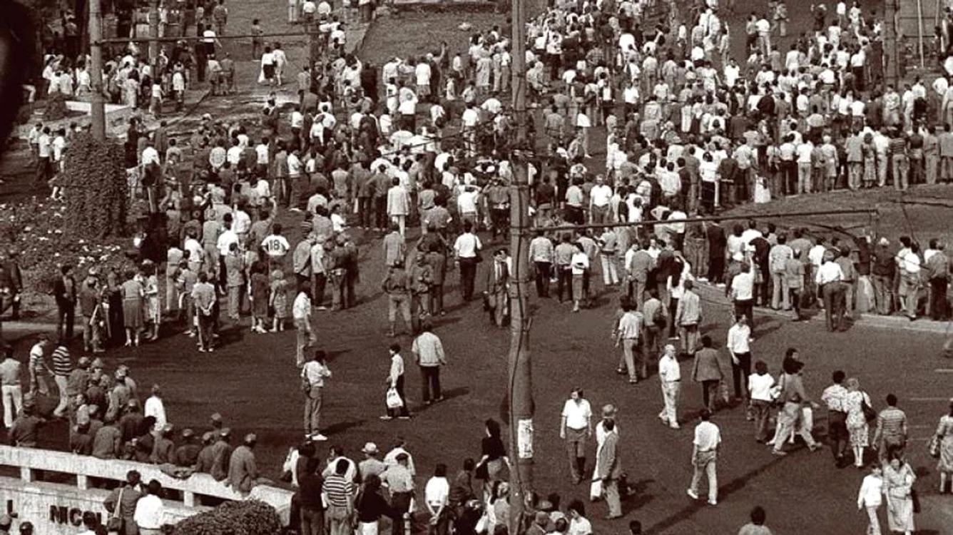 Proteste în București, în iunie 1990 Foto: Arhivă