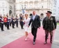 Carmen Iohannis în costum alb în vizita din Argentina
