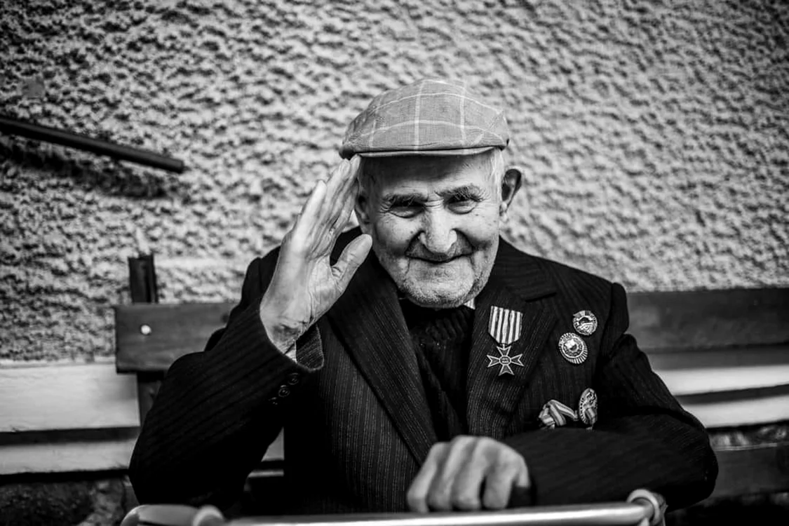Ultimul veteran de război din Ocna Sibiului maiorul în retragere Ilie Albu