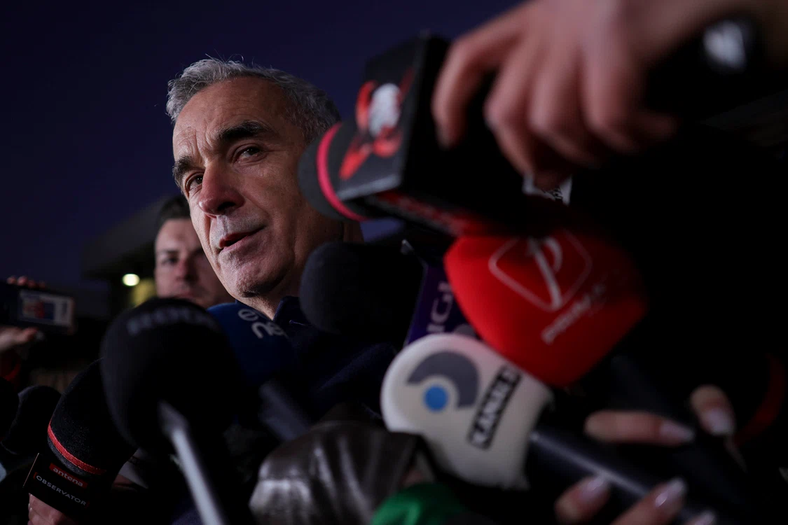 Călin Georgescu a refuzat să ia întrebări din partea presei FOTO Inquam Photos / Octav Ganea