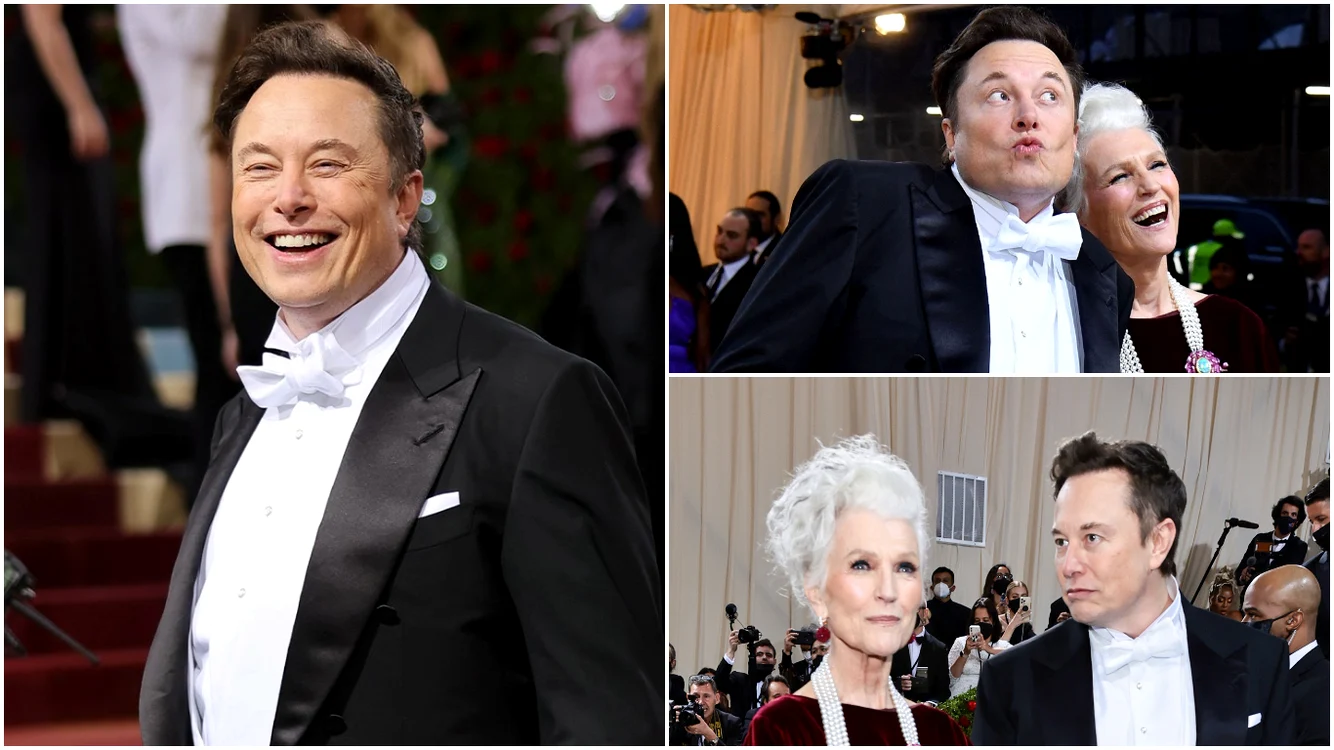 Mama lui Elon Musk a încântat la Met Gala 2022. Foto: Colaj Click