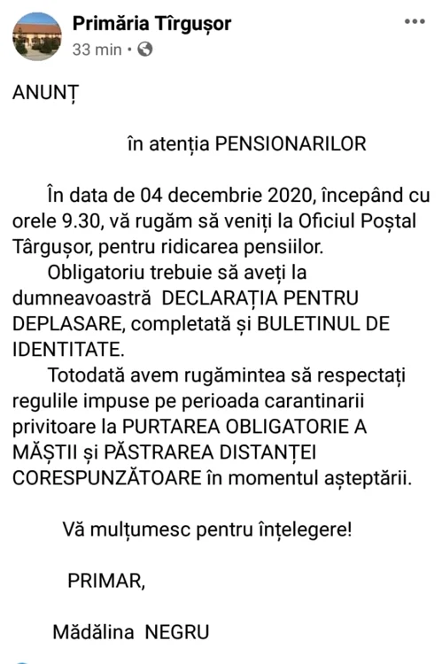 Postare primaria Targusor pensionari