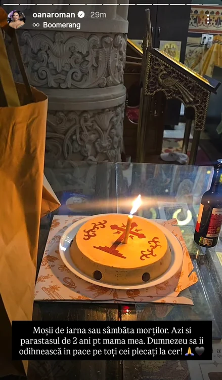 Vedeta a organizat parastasul de doi ani al mamei sale - Foto: Instagram