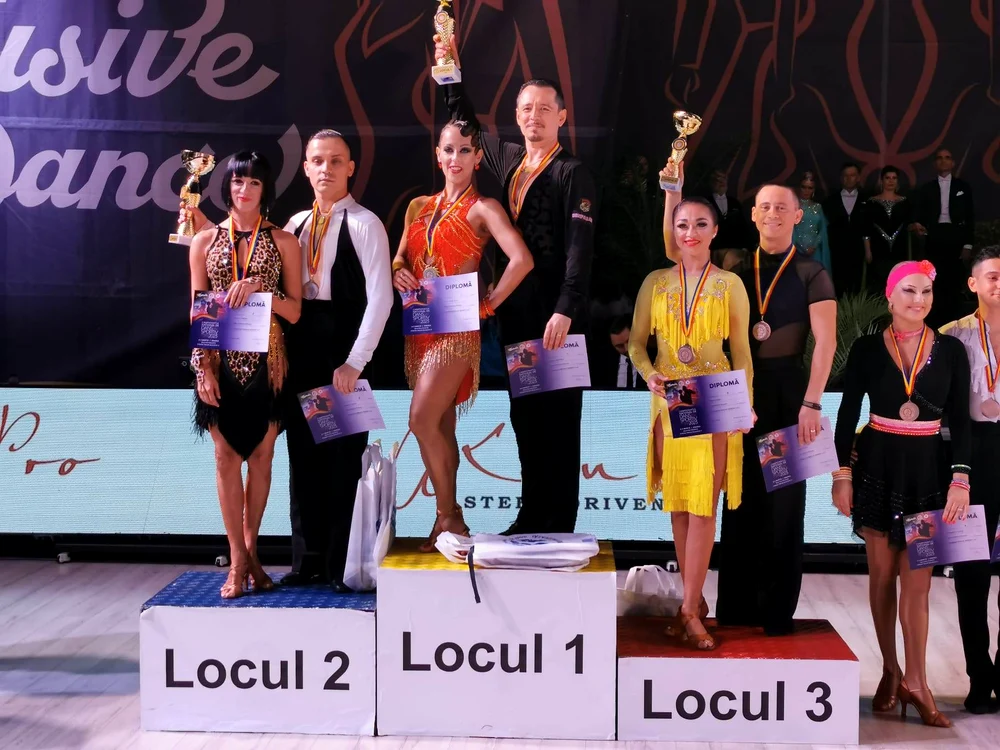 Andreea și Patrick, pe podium FOTO arhivă personală