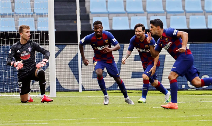 Luis Suarez se bucură după al doilea gol marcat cu CeltaFoto: EPA-EFE