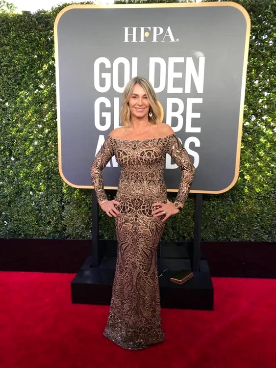 Nadia Comaneci, pe covorul rosu de la Globurile de Aur 2019