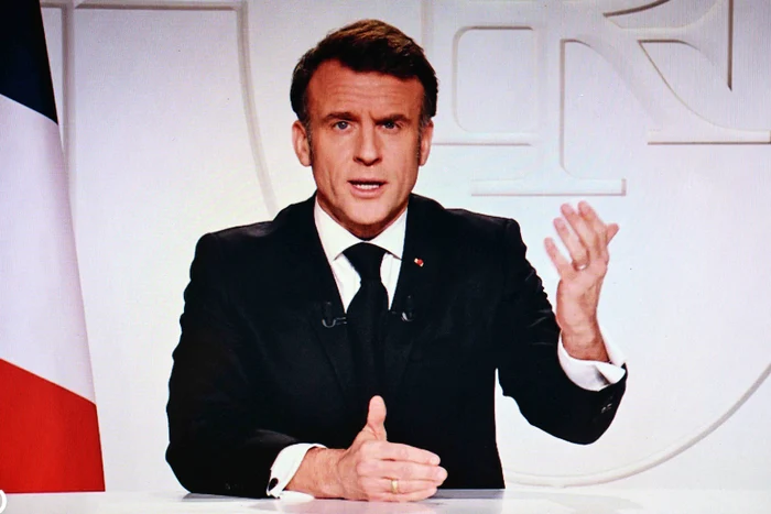 Emmanuel Macron a ținut un discurs televizat către națiune FOTO PROFIMEDIA