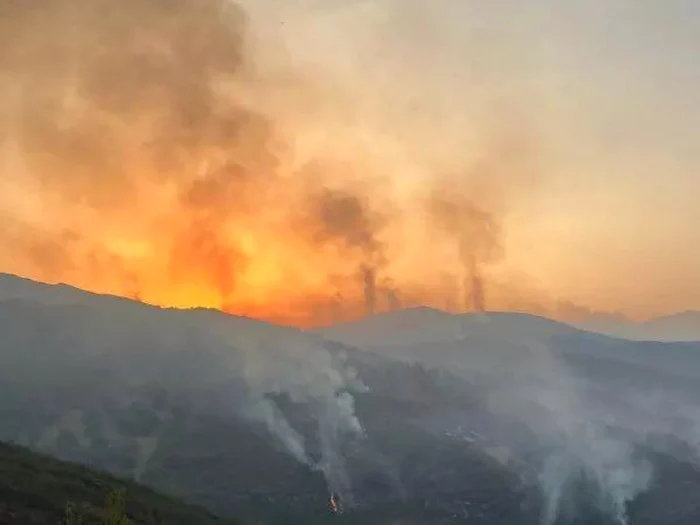 Incendiu de vegetație în Spania/FOTO: X