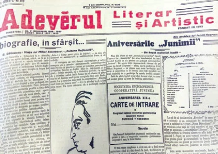 În „Adevărul Literar şi Artistic”, G. Călinescu obişnuia să-şi semneze textele cu pseudonimul „Sportiv”