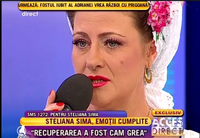 Steliana Sima a vorbit despre operaţia pe care a suferit-o (foto Acces Direct)