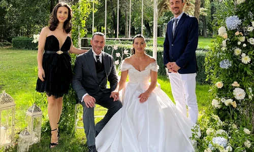 Andreea Raducan si sotul sau, la nunta Catalinei Ponor cu Bogdan Jianu jpg