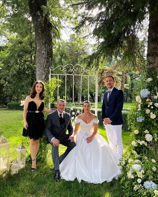 Andreea Raducan si sotul sau, la nunta Catalinei Ponor cu Bogdan Jianu jpg