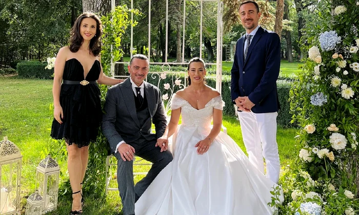 Andreea Raducan si sotul sau, la nunta Catalinei Ponor cu Bogdan Jianu jpg