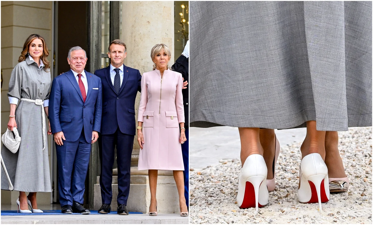 Regina Rania și Regele Abdullah s-au întâlnit cu soții Macron.