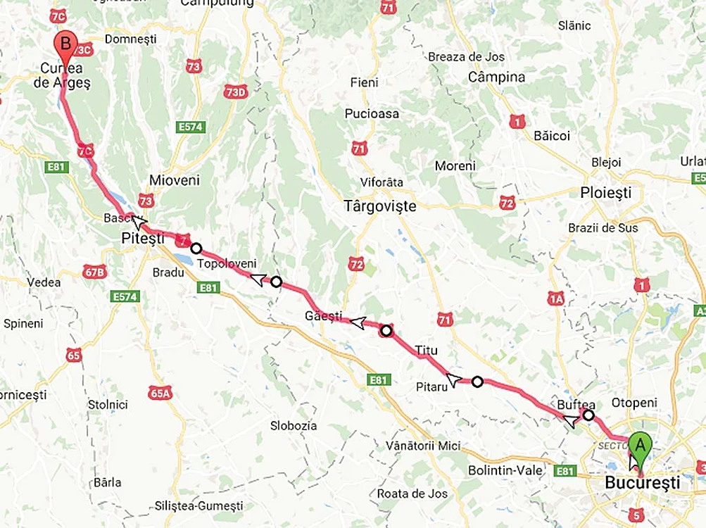 Acesta este traseul  pe care îl va urma  cortegiul funerar