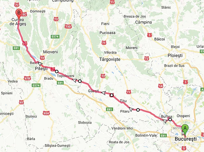 Acesta este traseul  pe care îl va urma  cortegiul funerar