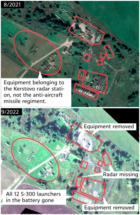 Baterie operată de Regimentul 500 de rachete antiaeriene, golită de echipament. FOTO Google Earth