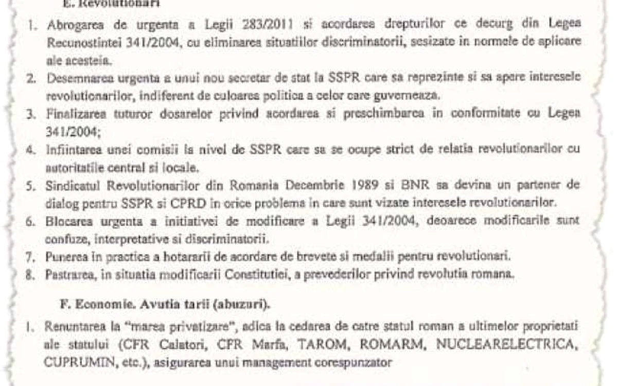 Pagini din acordul semnat între Victor Ponta şi  Mircea  Dogaru