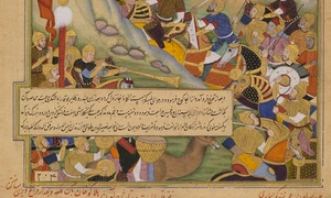 Alamut, fortăreața Asasinilor, miniatură persană din secolul al XVI-lea (© Wikimedia Commons) 