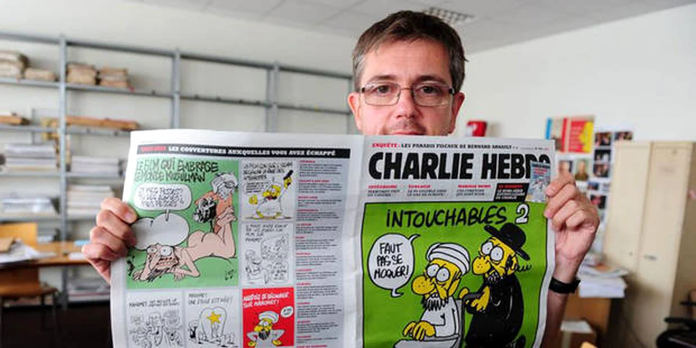 
    Aceasta este ultima caricatură a redactorului şef al revistei franceze. În traducere: «