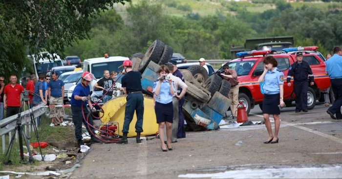 Accidentul a avut loc lângă Chişinău. Foto de Eduard Bâzgu