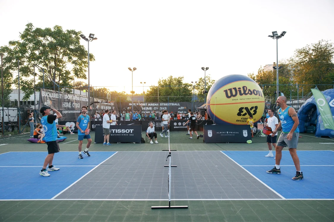 Andrei Pavel, Anghel Damian si Virgil Stănescu au jucat pickleball