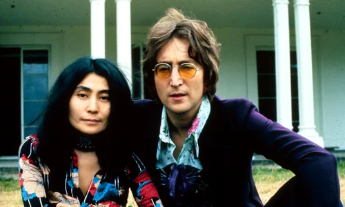 John Lennon and Yoko Ono at their home at Tittenhurst Park, Britain   1970 jpeg