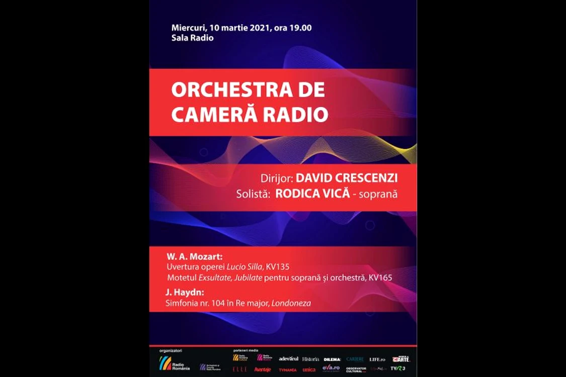 Soprana Rodica Vică interpretează Mozart pe scena Sălii Radio – concert fără public, transmis live jpeg