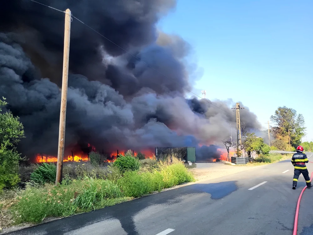 Incendiu în Giurgiu