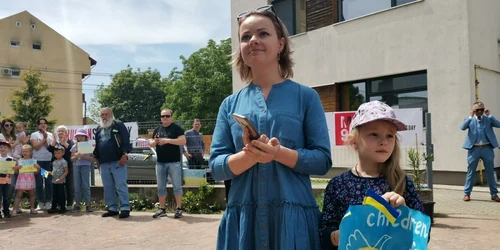 Mitingul refugiaţilor ucraineni din Timişoara FOTO Ş. Both