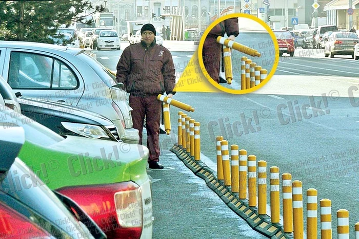 Paznicul a fost surprins  cu stâlpii în mână