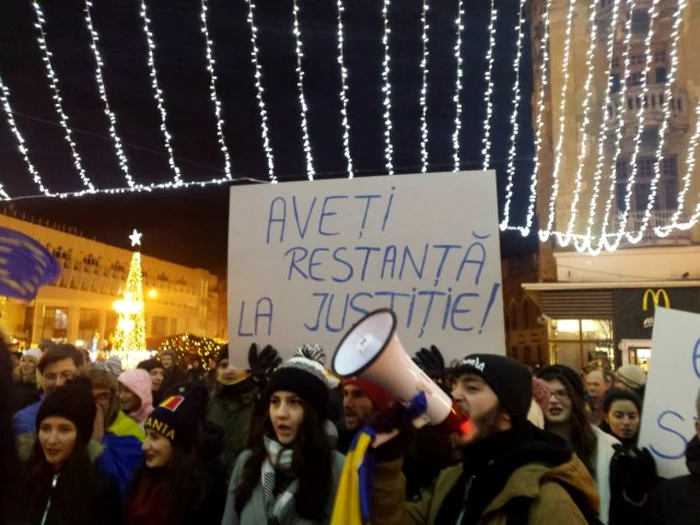 Protest al timişorenilor în centrul oraşului FOTO pressalert.ro