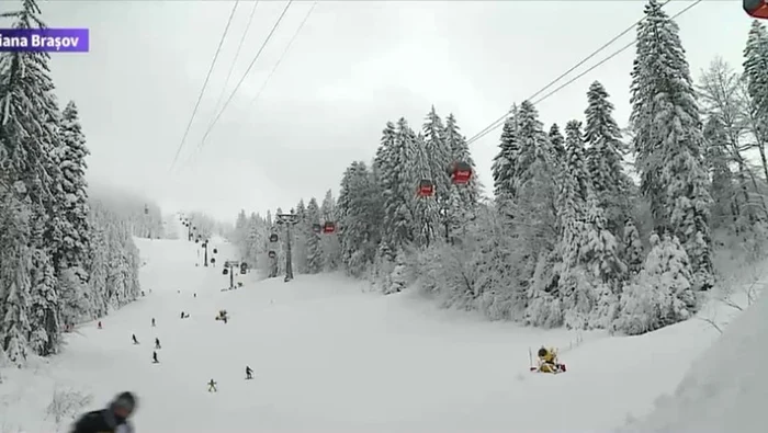 Pârtia Ruia este în Poiana Brașov / foto: captura Digi24