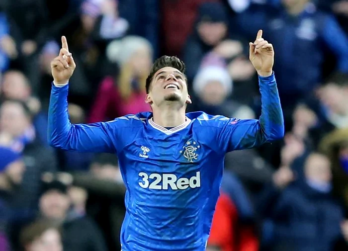 Ianis Hagi a avut prestații foarte bune în Liga Europa cu Glasgow RangersFOTO: EPA