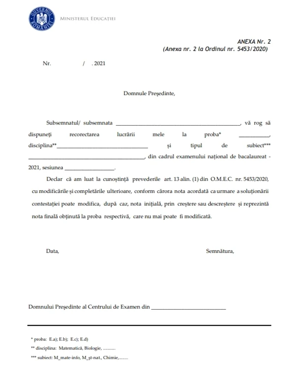 declaratie tip contestatii bac