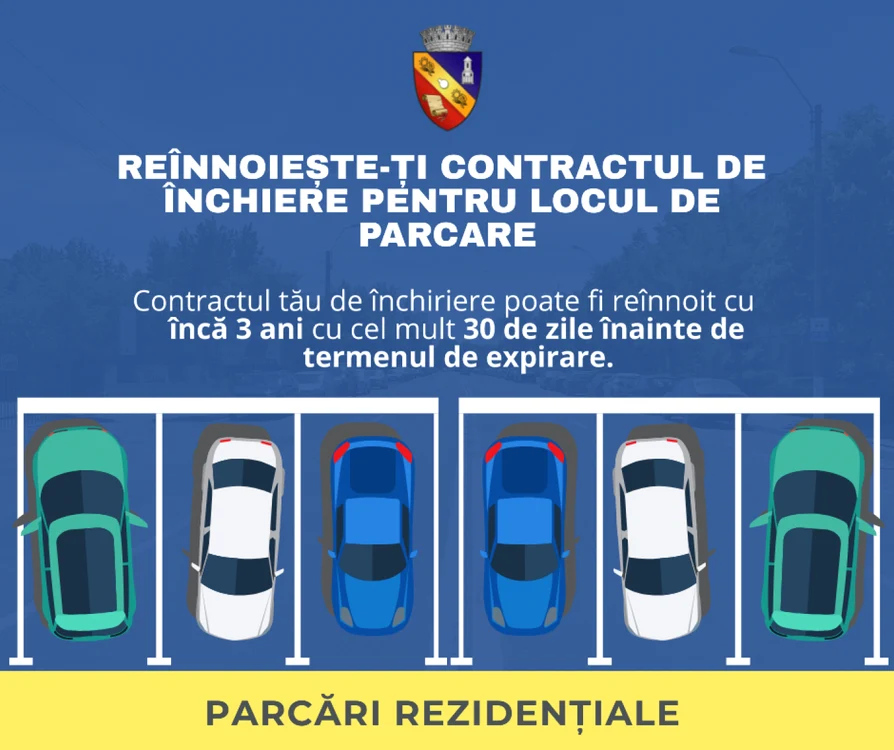 Contractul pentru locul de parcare poate fi înnoit la Primărie FOTO Facebook/Municipiul Slobozia