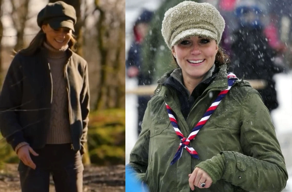 Kate Middleton, cu șapcă în stil baker boy / foto: captură video Instagram, Pinterest