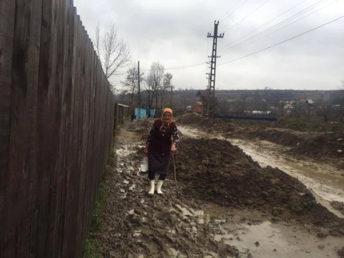 Toate uliţele din Cleanov sunt pline de gropi şi noroi FOTO: ANDREEA MITRACHE